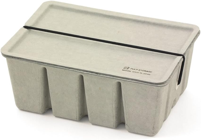 Midori 16097006 Pulp Storage Card Box, Gray