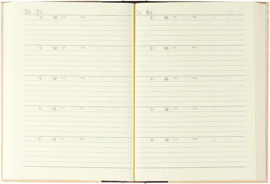 DESIGNPHIL Midori 12107001 Diary for 5 Year Consecutive Use, Western Style