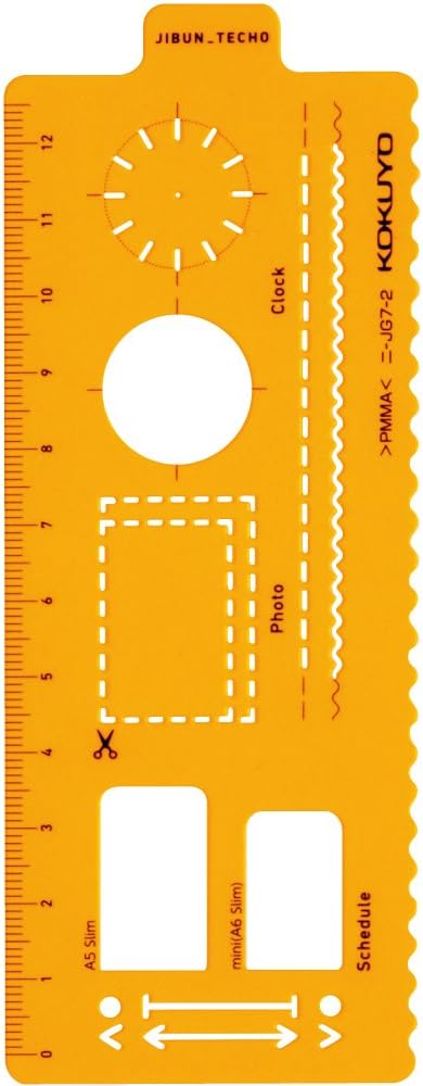 Kokuyo JIBUN_TECHO Goods, Template Stencil, Plan Version, Shared Size, Orange, Japan Import (NI-JG7-2)