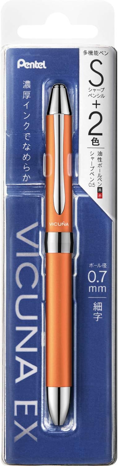 Pentel Vicuña EX XBXW1575F Multifunction Ballpoint Pen, Orange