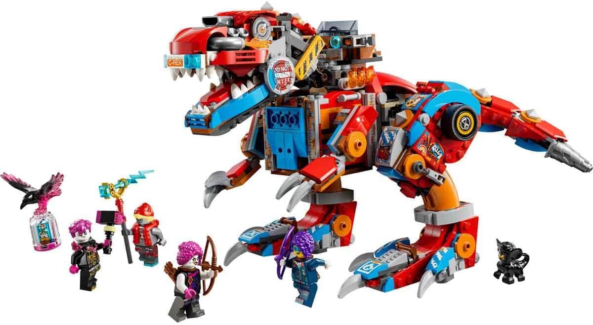 LEGO DREAMZzz Dinosaur Robot C-Rex Cooper Pterodactyl Rebuildable Toy, Articulated T. Rex Figure and 4 Minifigures, Gift for Boys and Girls Ages 9 and Up 71484