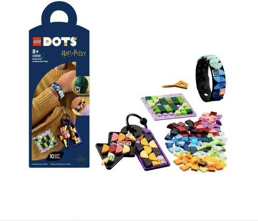 LEGO 41808 DOTS Hogwarts Accessory Set, Harry Potter Toy Jewellery Set with Bracelet, Keychain and Patch, DIY Craft Set for Children