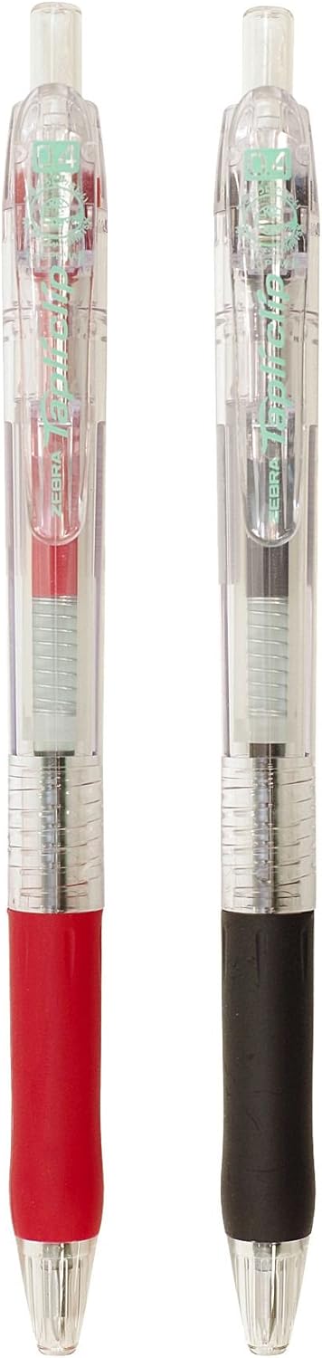 ZEBRA Knock Oil-Based Ink Ballpoint Pen, TapliClip, 0.4, Black Ink