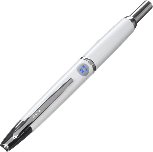 PILOT Fountain Pen Capless Decimo, Pearl White Body, M-Nib