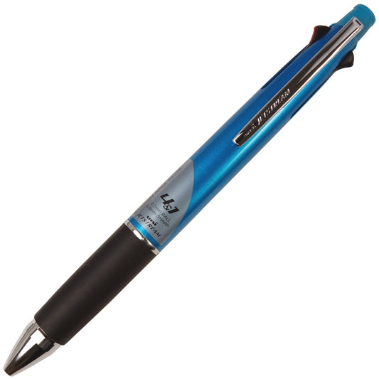uni JETSTREAM 4&1 Red, Green, Blue, and Black 0.7mm Ballpoint Multi Pen and 0.5mm Mechanical Pencil (Light Blue)