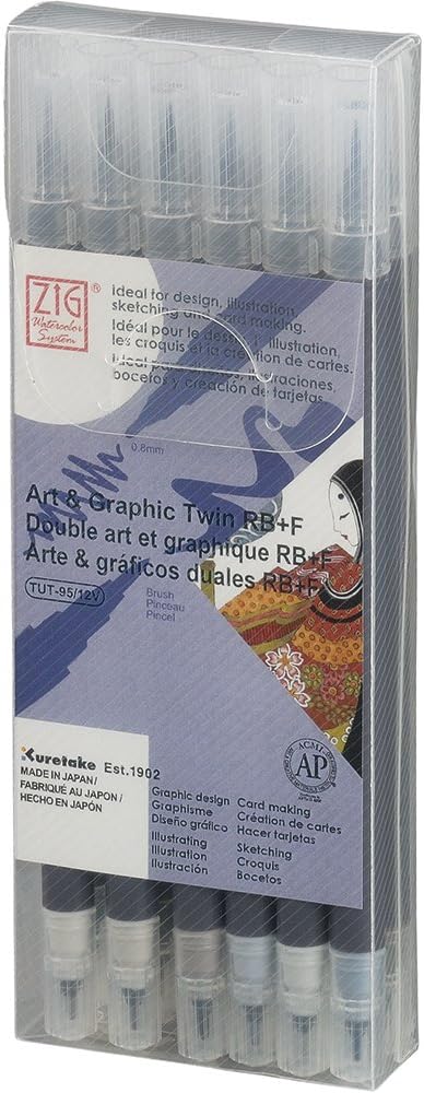Kuretake ZIG ART & GRAPHIC TWIN RB+F (VGR)