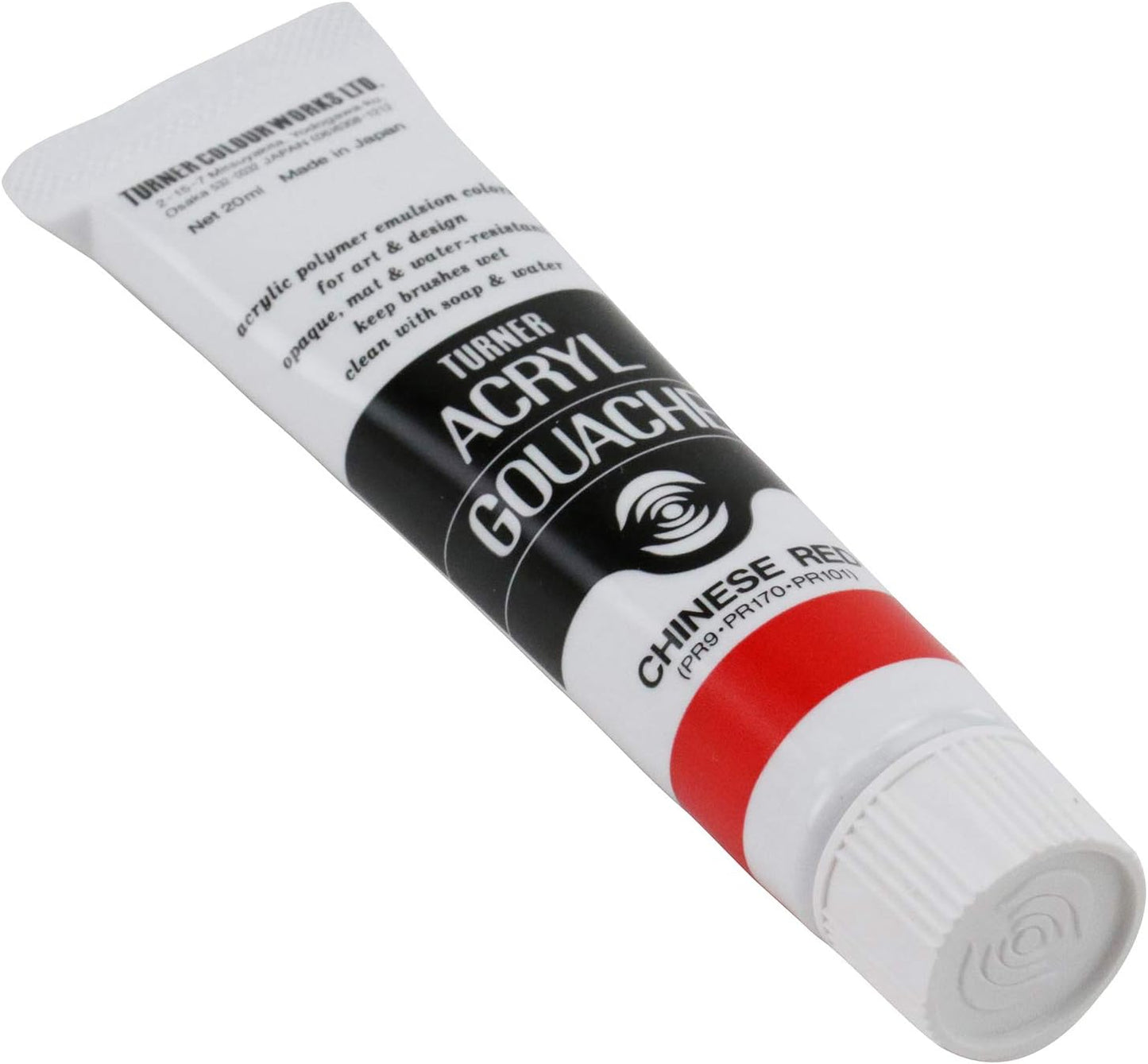 Turner Colour Works Acryl Gouache Artist Acrylic Paint - Single 20 ml Tube - Chinese Red