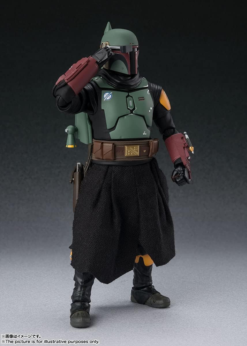 S.H. Figuarts Star Wars The Mandalorian Boba Fett, Approx. 6.1 inches (155 mm), ABS & PVC & Cloth Pre-Painted Action Figure