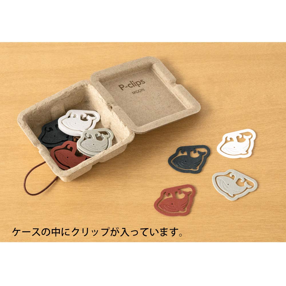 Midori 43402006 Clips, Whale Pattern