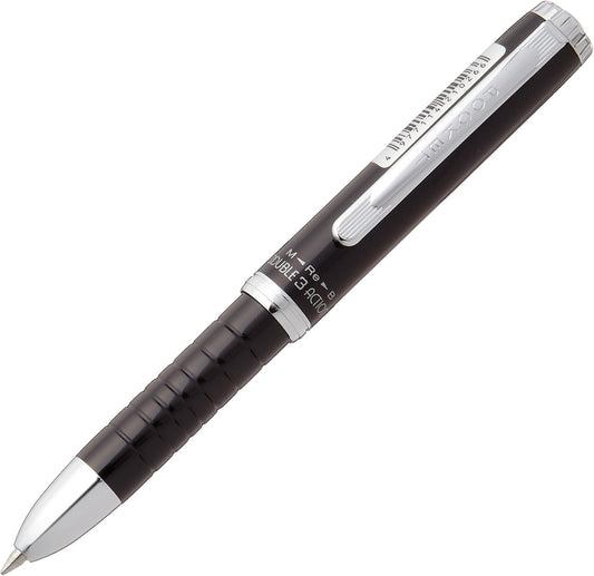 PLATINUM MWBP-3000 Pocket 2 Color 0.7 mm Ballpoint Multi Pen 0.5 mm Pencil - Shiny Black Body