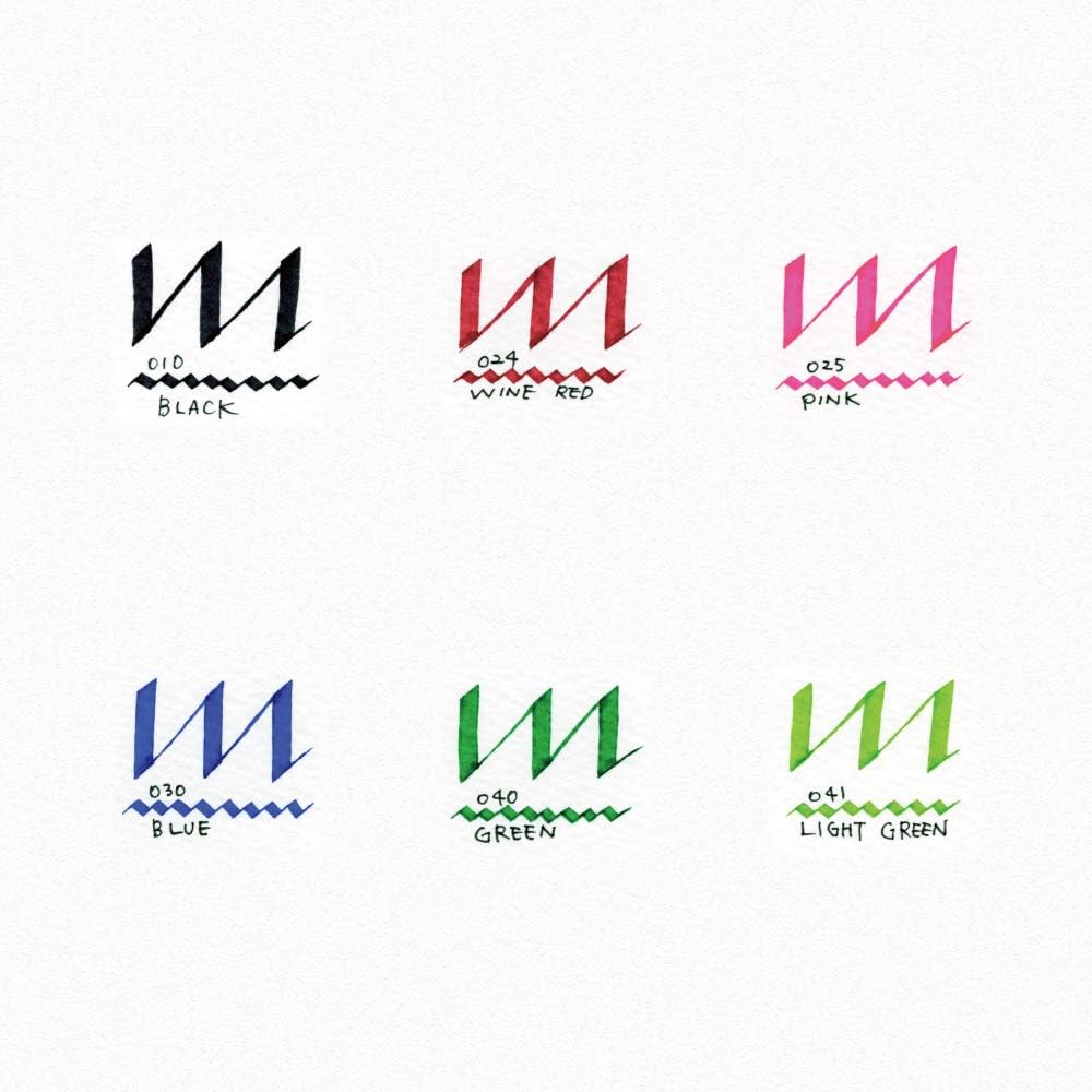 Kuretake Zig Calligraphy Pens,2mm. 3.5mm Dual Tip Markers, AP-Certified, No Mess, Photo-Safe, Acid Free, Lightfast, Odourless, Xylene Freeing, for Beginners, Made in Japan (6 pens Set)