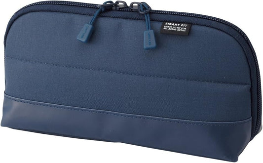 LIHIT LAB Pen Case (Pencil Case), Water & Stain Repellent, 8" x 4'', Navy (A7688-11)