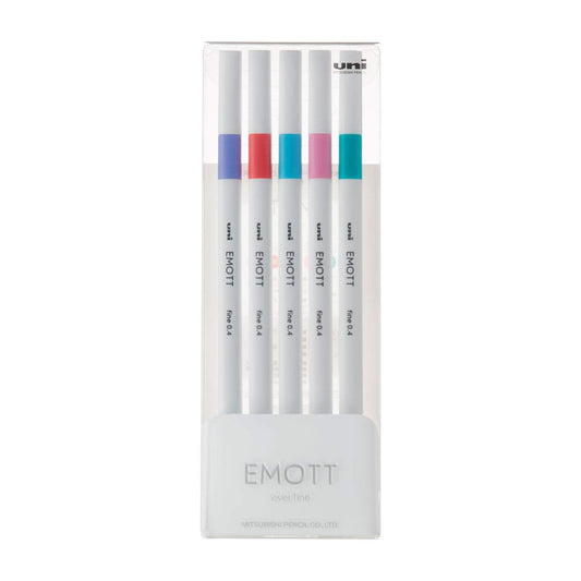 Mitsubishi Pencil PEMSY5C.NO5 EMOTT, Water Based Pen, 5 Colors, No. 5