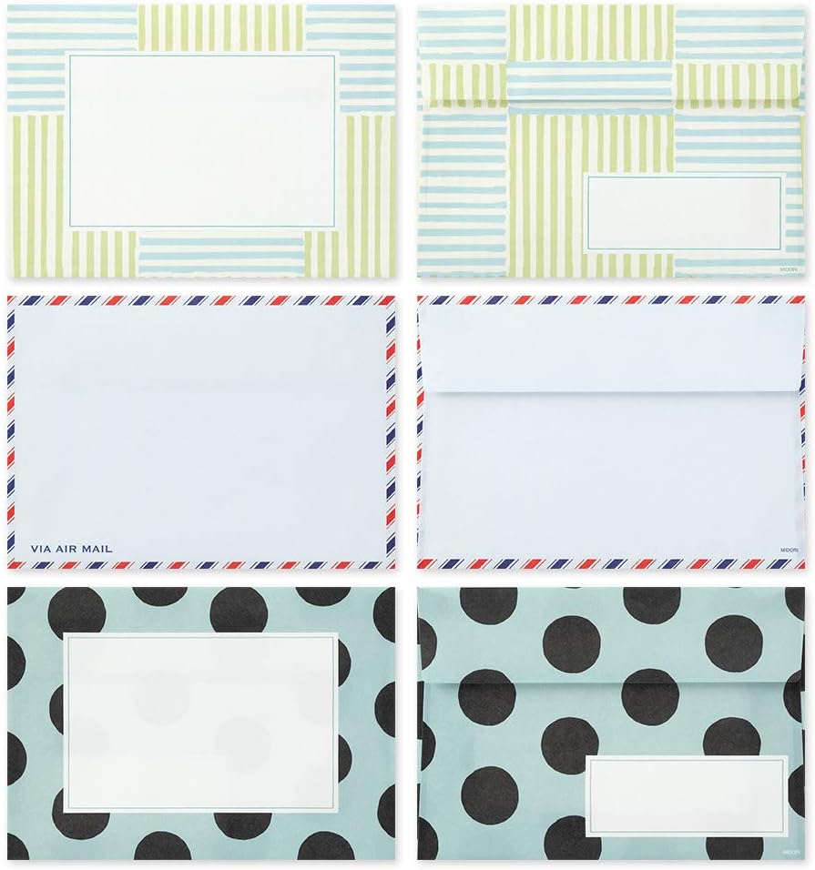 Midori 86763006 Letter Set, 763, Baffling, 10 Patterns, Red