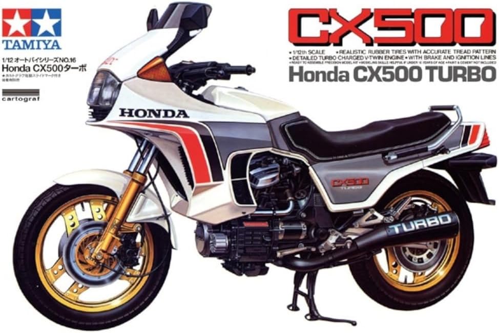 TAMIYA 14016 1:12 Honda CX500 Turbo - Model Making, Plastic kit, Handicraft, Hobby, Gluing, Model kit, Assembly, unpainted, Multicoloured