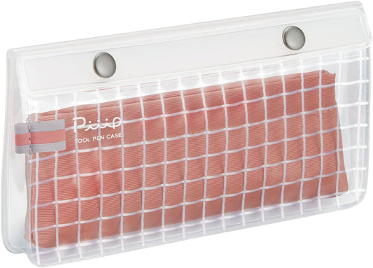 KOKUYO F-VBF241-6 Pencil Case, Tool Pen Case, Peep, Flat Type, Pink Terracotta