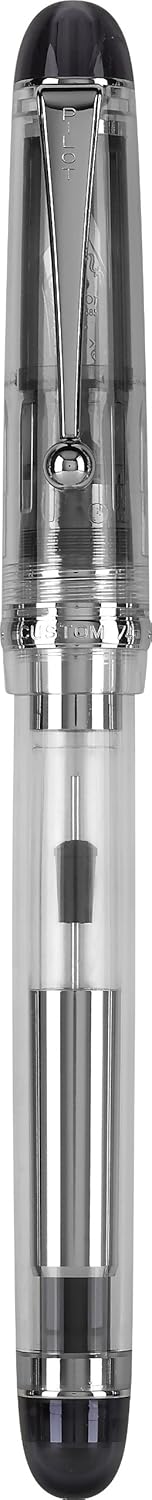 PILOT Custom 74 Fountain Pen, Clear Barrel, Broad Nib (60655)