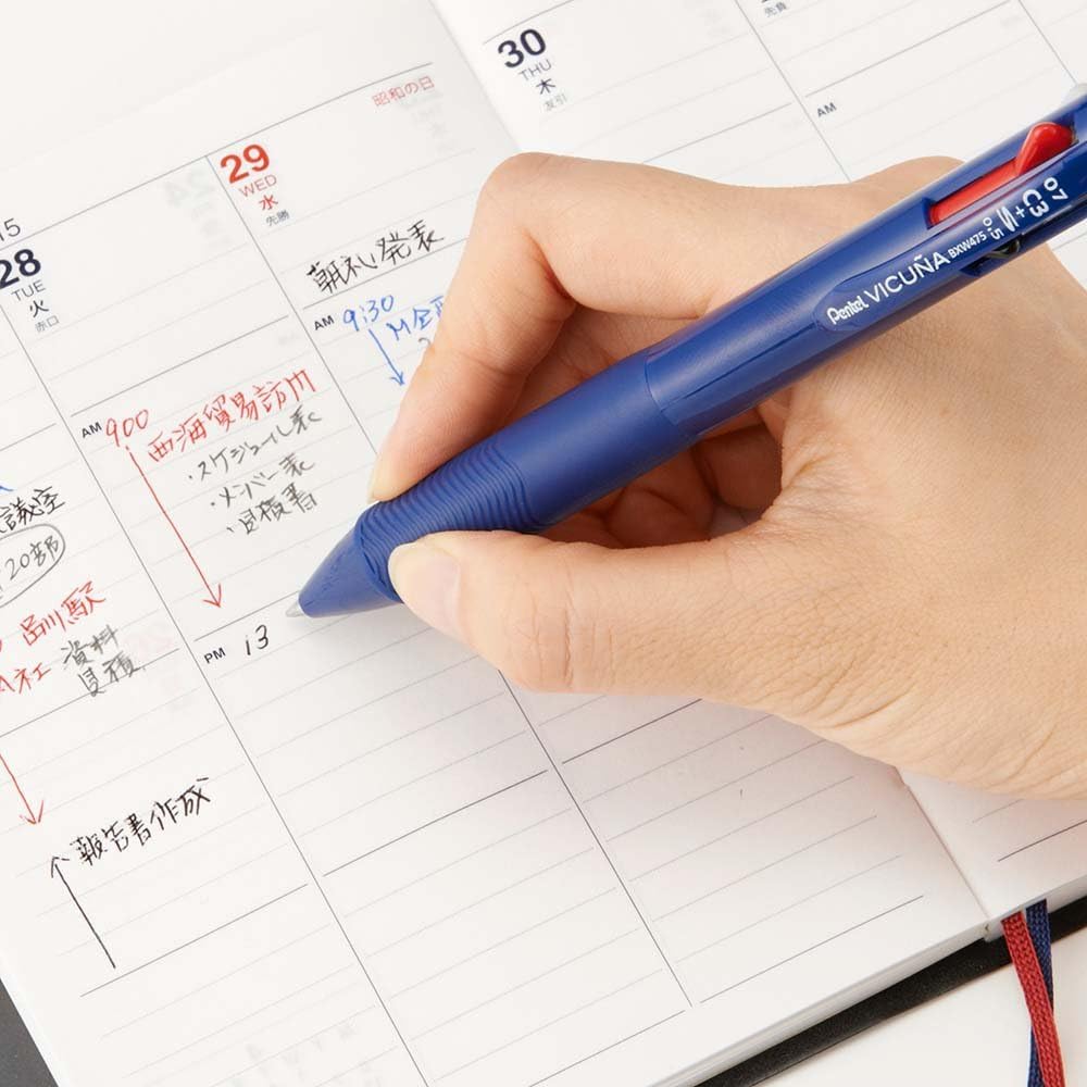 Pentel Vicuna BXW475C Multi-Functional Pen, Blue Shaft