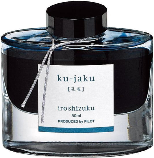 PILOT Iroshizuku Fountain Pen Ink - 50ml Bottle - Ku-Jaku Peacock