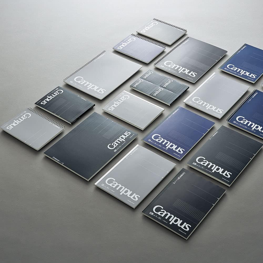 KOKUYO Campus Notebook, Business Type, Dot B 6mm Ruled, Semi-B5, 50 Sheets, 37 Lines, Navy Cover, Pack of 5, Japan Import (NO-5BT-DB)