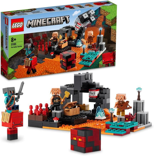LEGO Minecraft The Nether Bastion 21185 Building Kit with Piglin Brute, Magma Cube and Adventurer