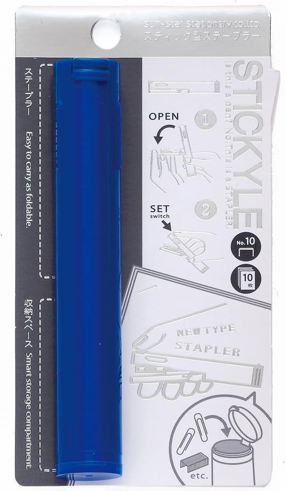 Sunstar Pen Type Stapler Stickyle, Navy Blue (S4763238)