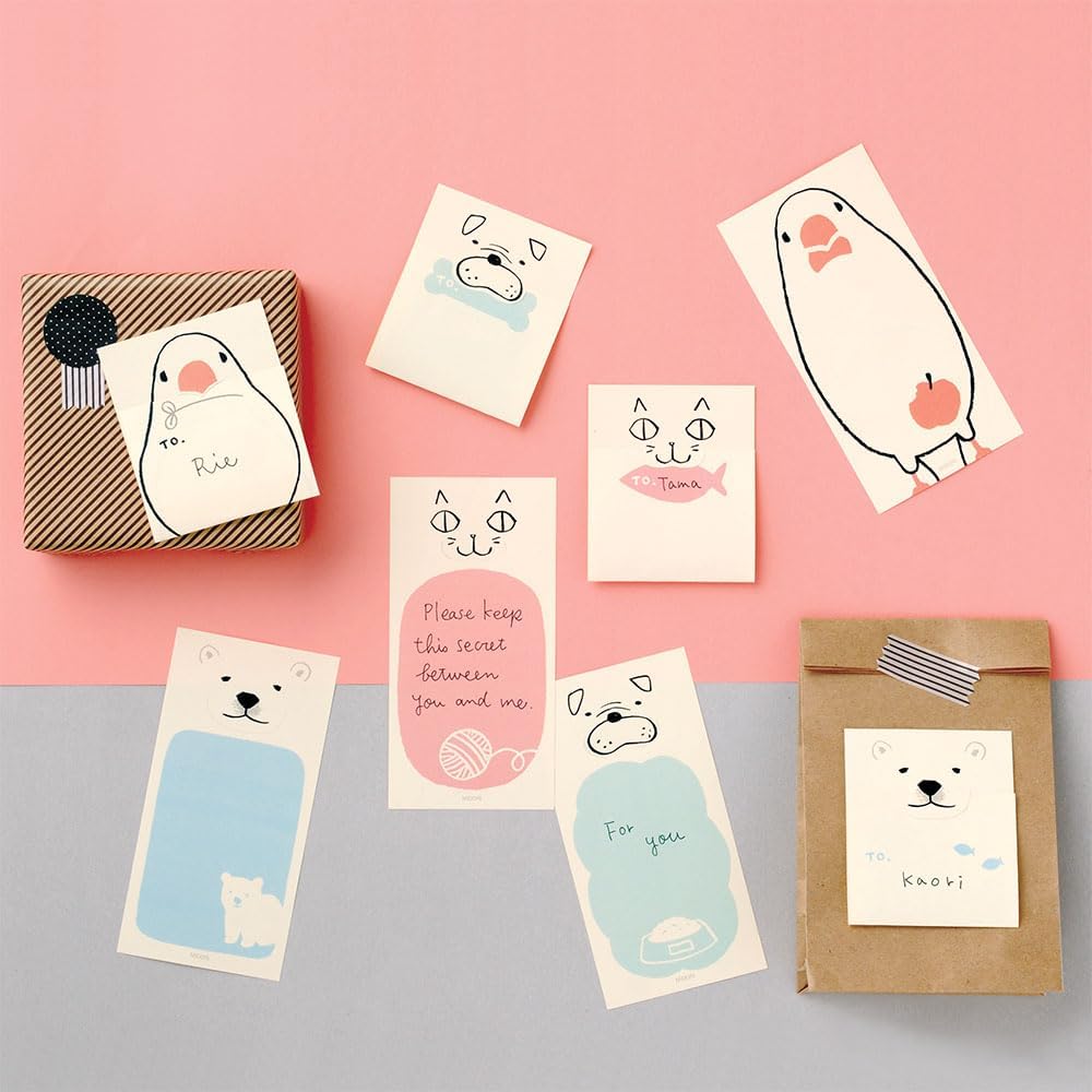 DESIGNPHIL Midori 11430006 Sticky Paper Secret Polar Bear Pattern