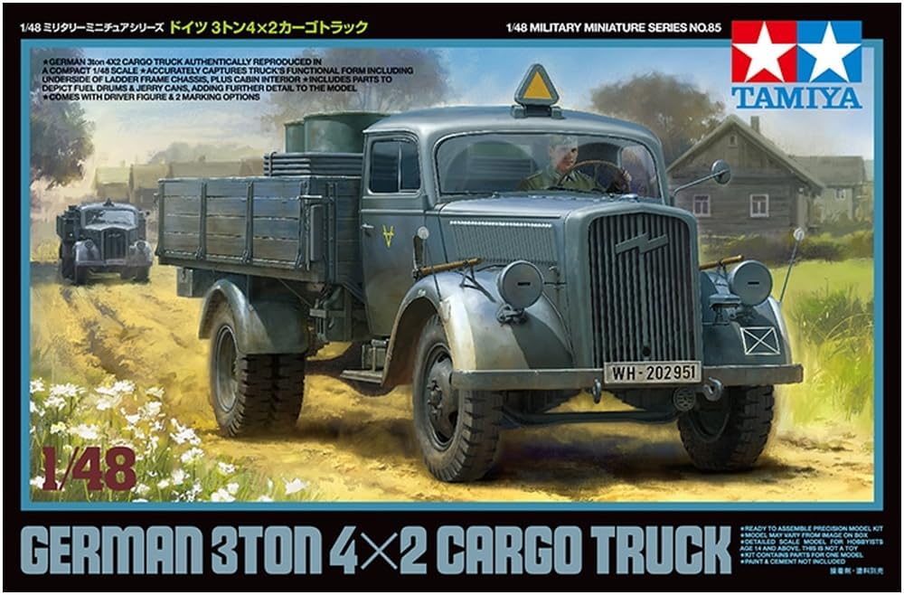 Tamiya Models German 3 Ton 4x2 Cargo Truck Model Kit