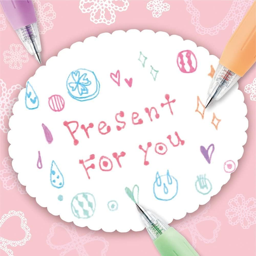 ZEBRA JJ15-5C-3A Sarasa Clip Gel Ballpoint Pen, 0.02 inches (0.5 mm), Milk Color, Set of 5 Colors