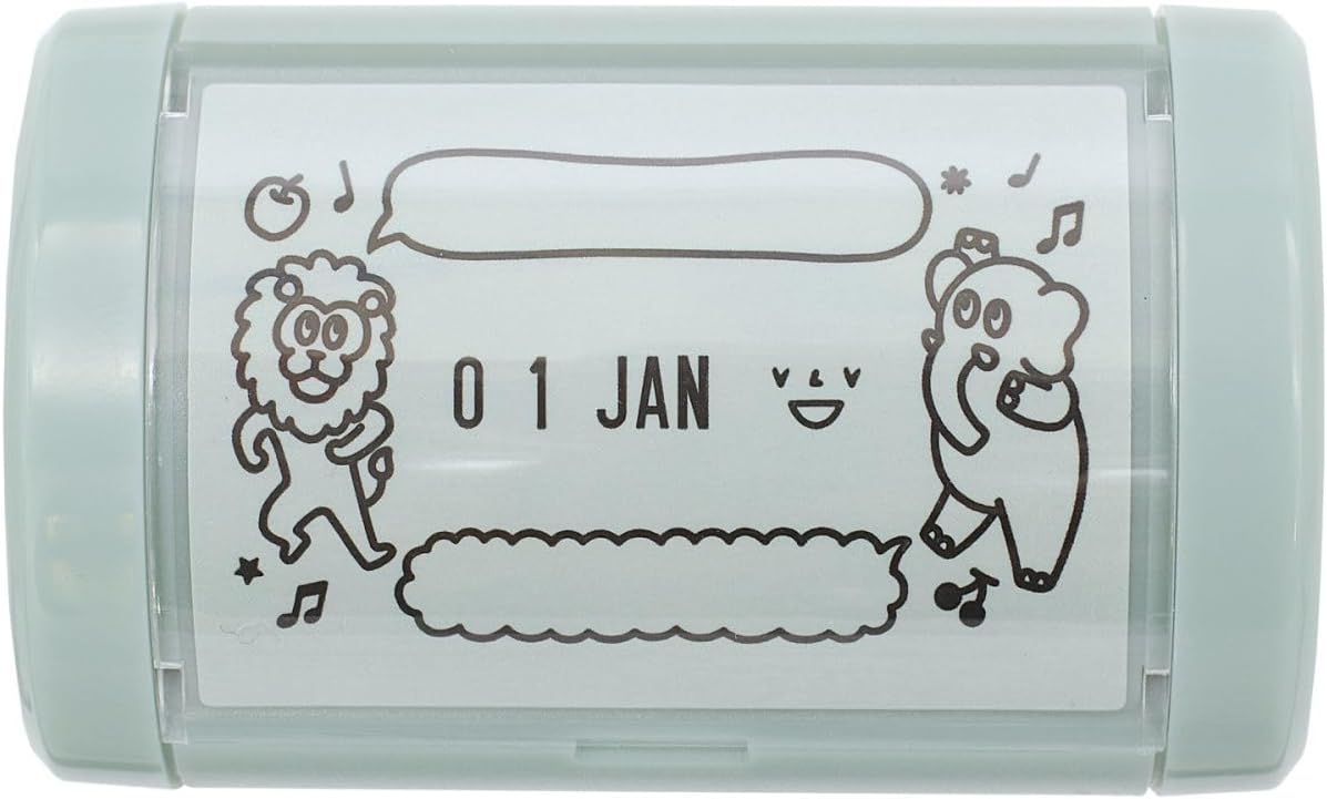 DESIGNPHIL 35457006 Midori, Rotating Stamp, Date, Animal Wipe Pattern