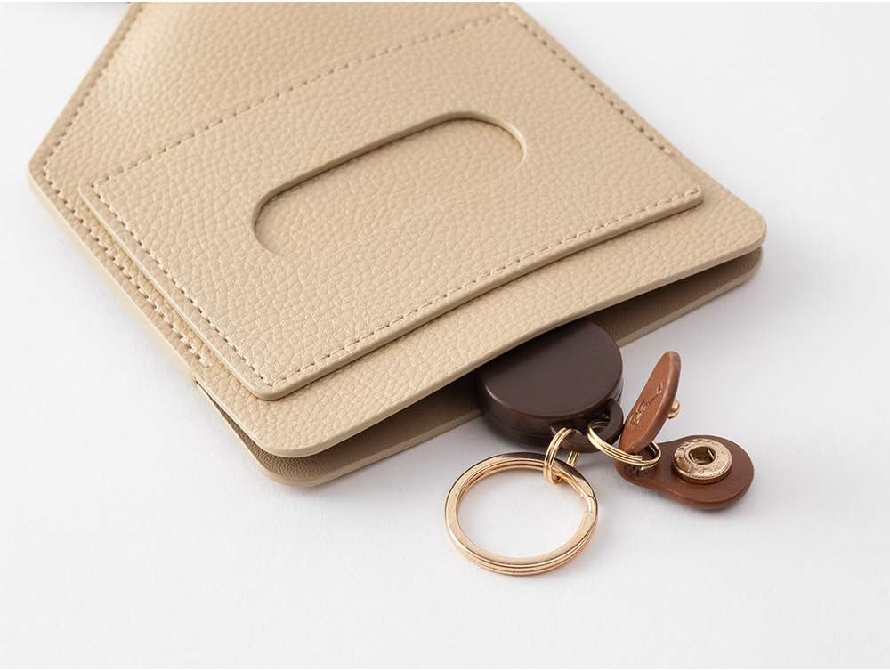 DESIGNPHIL 57462006 MIDORI Pass Case, Key & Pass Case, 2-Way Reel Included, Gold