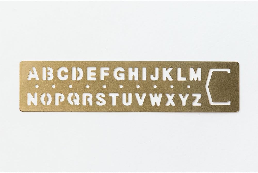Midori Way Brass Template Alphabet (42169006)