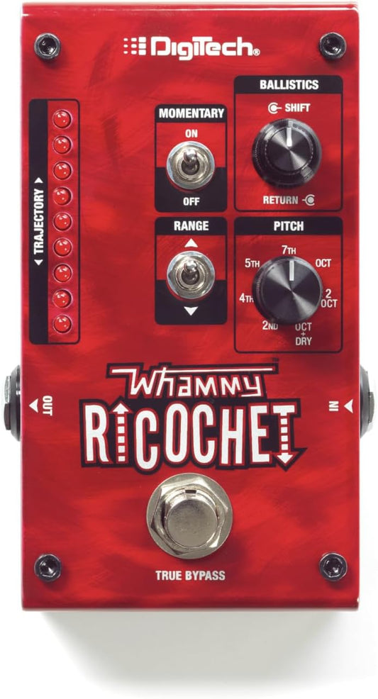 DigiTech Mini Pitch Acoustic Guitar Effect Pedal, Red (Whammy Ricochet)