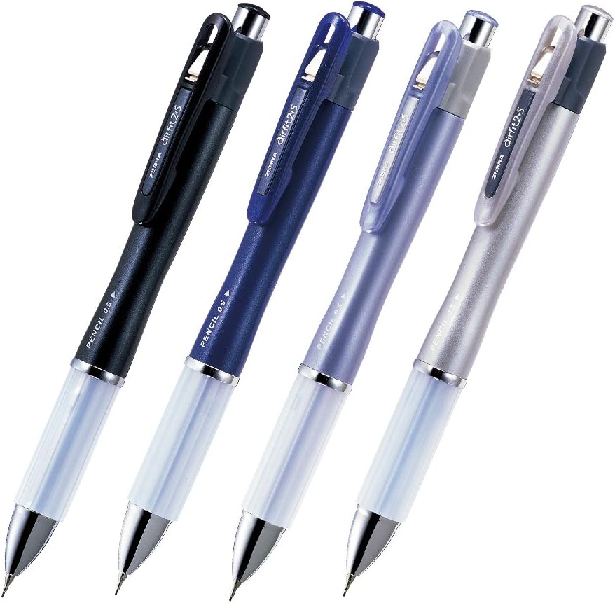 ZEBRA Air Fit 2 with S, 2 Color 0.7mm Ballpoint and 0.5mm Mechanical Pencil, Silver Body (P-SA9-S)