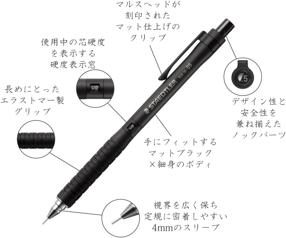 Steadtler Drafting/Mechanical Pencil 925 15-09, 0.9mm, Black