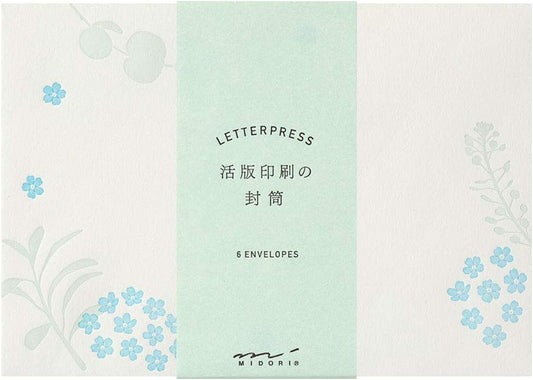 Midori Envelope Typography Scattered Floral Pattern 20560006