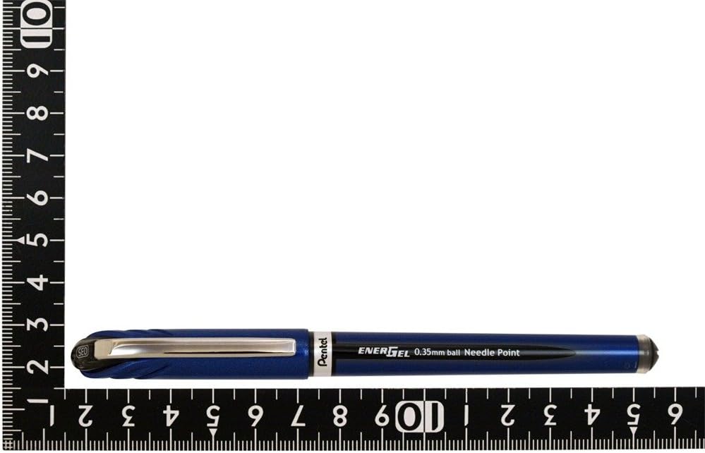 Pentel Energel Euro Ballpoint Pen, 0.35mm Needle Tip, Blue Ink (BLN23-C)