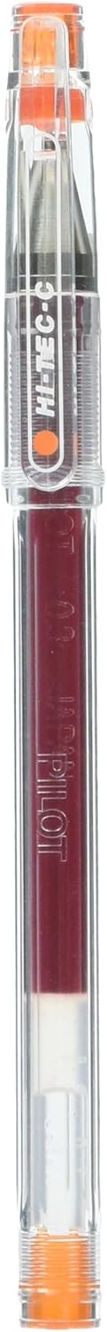 PILOT Gel Ballpoint Pen, HI-Tec-C 03, Extra Fine, Mandarin Orange (LH-20C3-MO)