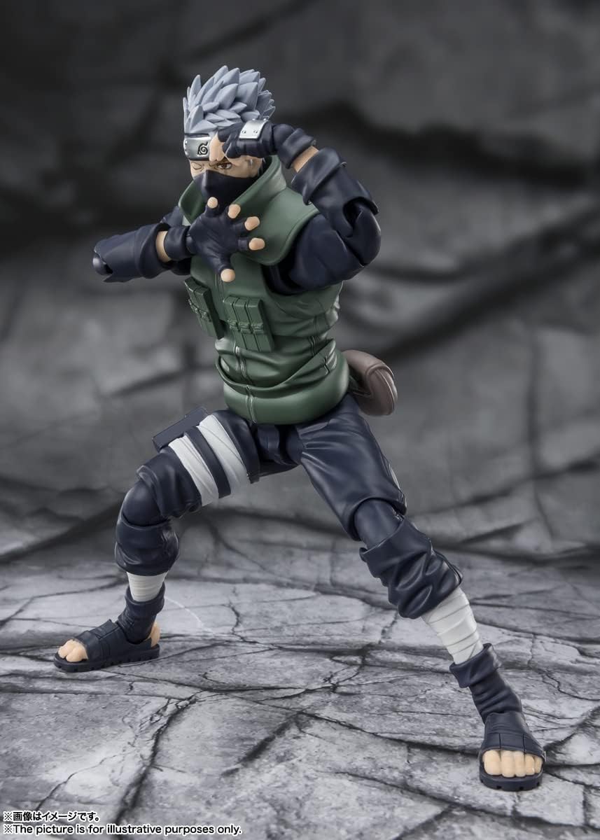 TAMASHII NATIONS - Naruto Shippuden - Kakashi Hatake (The famed Sharingan Hero), Bandai Spirits S.H.Figuarts Action Figure