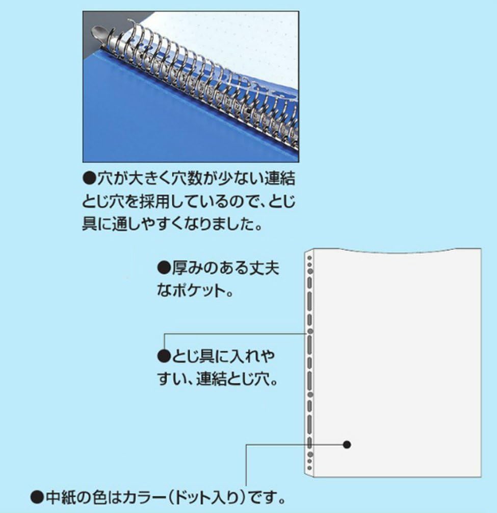 Kokuyo clear book wave cut Kawakami A3 10 sheets ash La -T883M