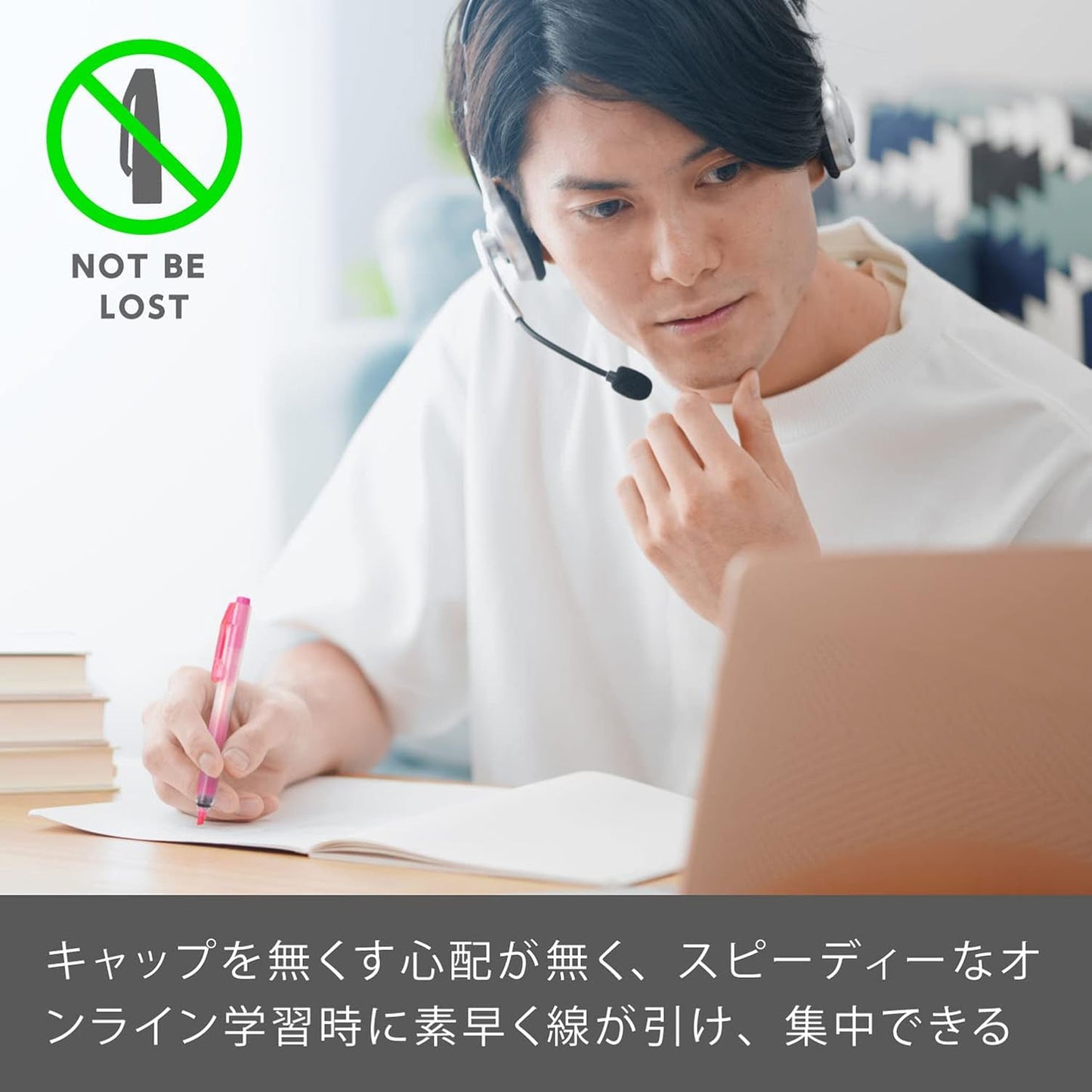 Pentel Pack of Highlighter Pens Retractable, Handy Line S , safety pink