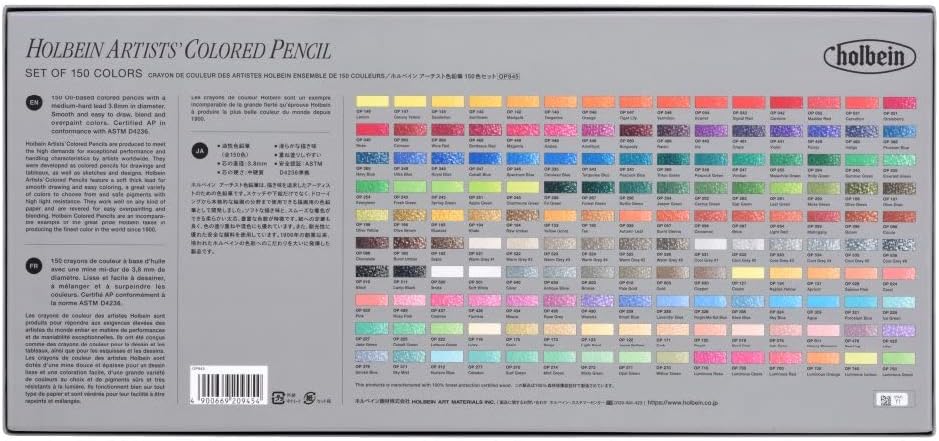 Holbein Artist Colored Pencil 150 Colors Op945