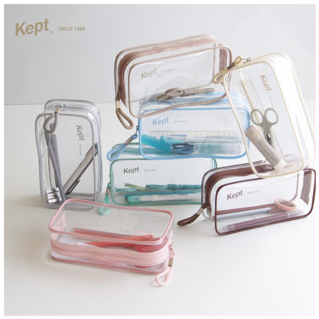 Raymay Fujii KPF Pen Case, Kept Clear Pen Pouch, Light Gray