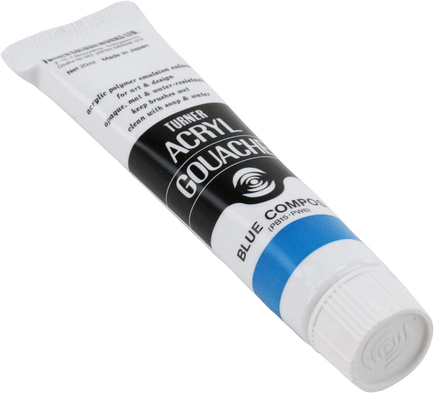 Turner Colour Works Acryl Gouache Artist Acrylic Paint - Single 20 ml Tube - Blue Compose