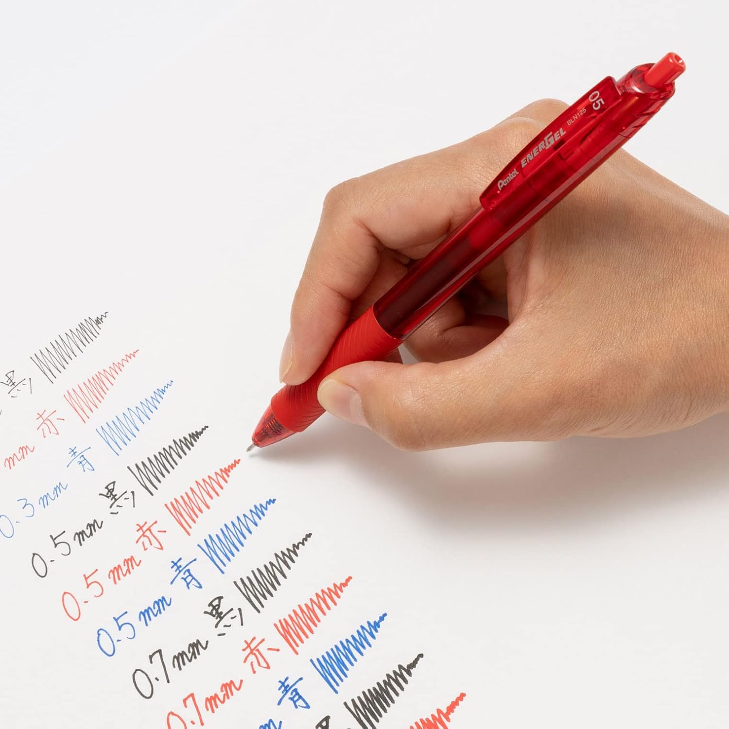 Pentel EnerGel BLN125-B Ballpoint Pen 0.5mm Red – 10-Pack