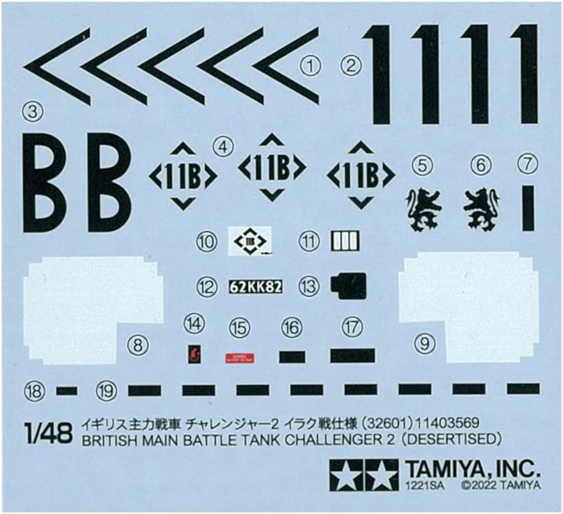 TAMIYA 1/48 British Main Battle Tank Challenger 2 Desert TAM32601 Plastic Models Armor/Military Misc
