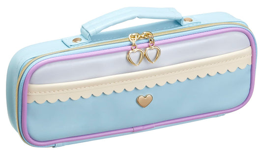 Raymey Fujii FSB1062A Pen Case, Top Liner Pen Case, Heart, Blue