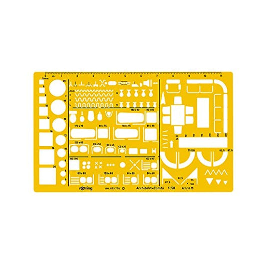 Rotring Architects Combination Template Scale 1:50