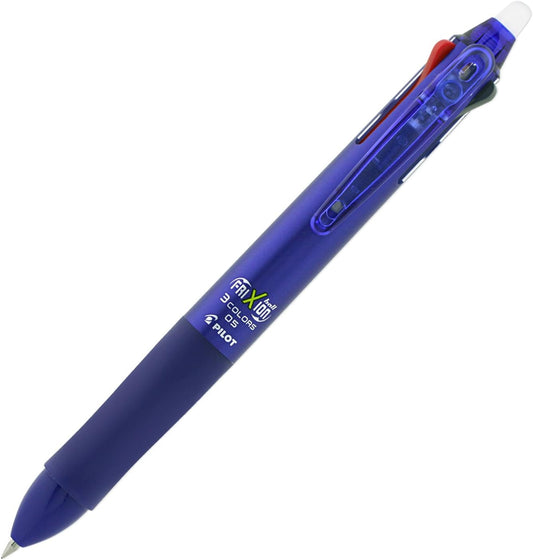 PILOT Frixion Ball3 3-Color 0.5mm Ballpoint Pen, Blue (P-LKFB-60EFL)