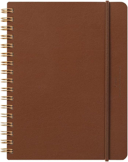 DESIGNPHIL Midori Ring Notebook, Grain, B6 Deformation, Dark Brown (15223006, Japan Import)